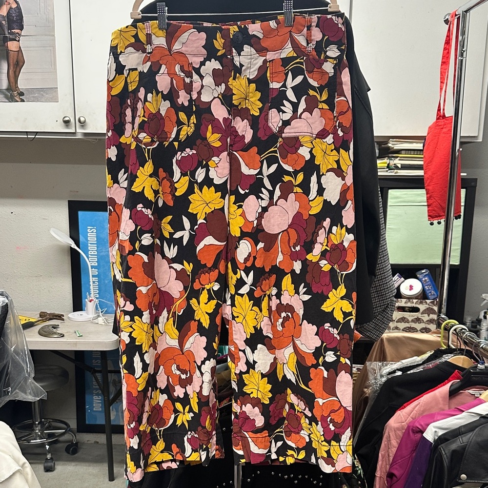 Maeve Floral Ankle Pants Anthropologie
